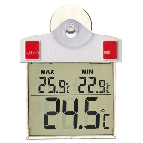 Nature Digitales Fensterthermometer 13x10x3 cm 6080078 - 1