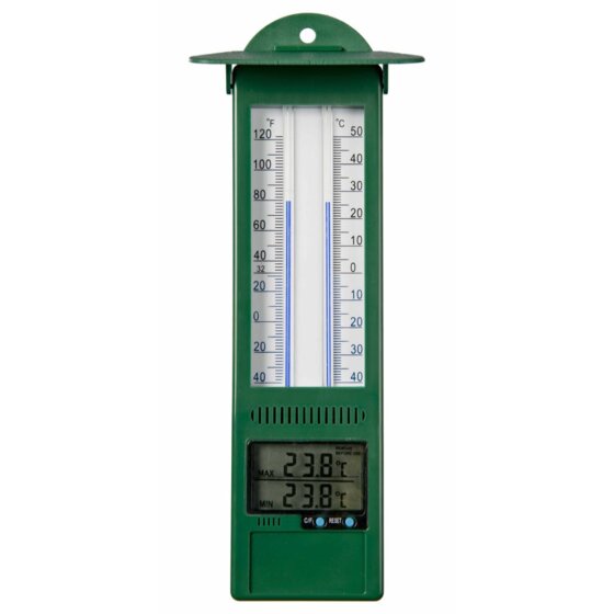 Nature Garten Min-Max-Thermometer Digital 9,5 x 2,5 x 24 cm - 1