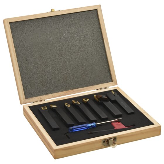 12-tlg. Drehmeißel-Set mit Wendeplatten 12x12 mm 80 mm - 1
