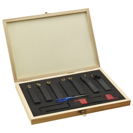 12-tlg. Drehmeißel-Set mit Wendeplatten 16x16 mm 115 mm - 1