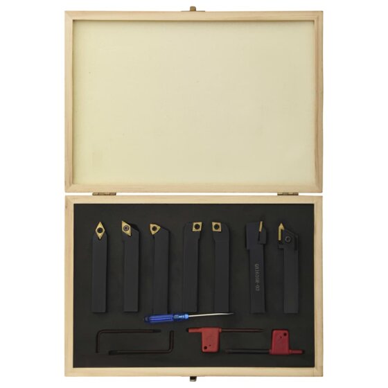 12-tlg. Drehmeißel-Set mit Wendeplatten 16x16 mm 115 mm - 3