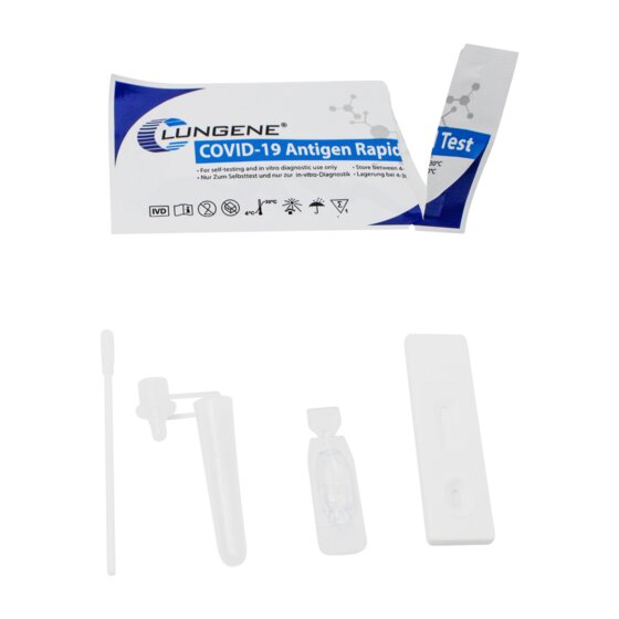 Clungene COVID-19 Antigen Test Eigenanwendung -Nasenabstrich- 5er Pack - Laienzulassung - 2
