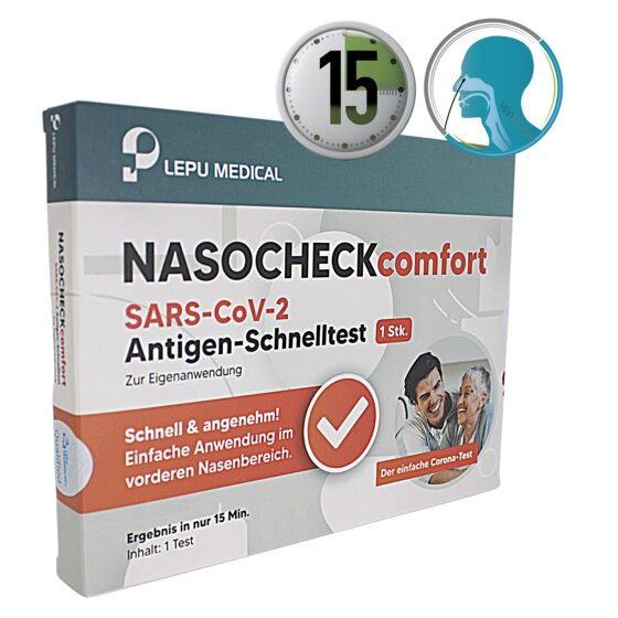 Antigentest zur Eigenanwendung (Selbsttest) LEPU NASOCHECK Comfort 1 St. SARS-CoV-2 - 1