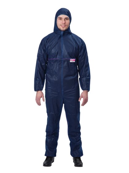 ECON blau Gr. XXL 3S, PP Overall blau mit Kapuze Kat.I