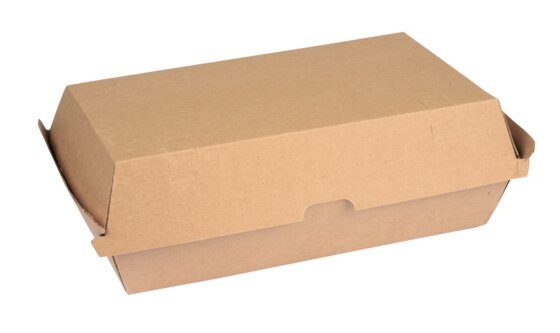 Pappschalen für TAPAS, Snacks, Fingerfood und Pommes, Snackboxen - 205x107x78 mm - XXL 100 St.