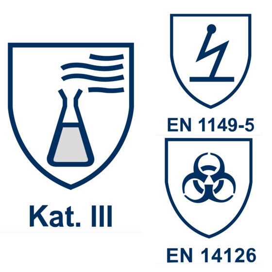 Protec Classic Overall Chemikalienschutzkleidung Schutzanzug EN14126 Kategorie 3 Typ 5/6 weiß XL - 3