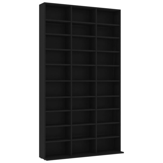 CD-Regal Schwarz 102x23x177,5 cm Spanplatte - 2