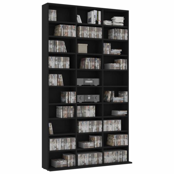 CD-Regal Schwarz 102x23x177,5 cm Spanplatte - 3