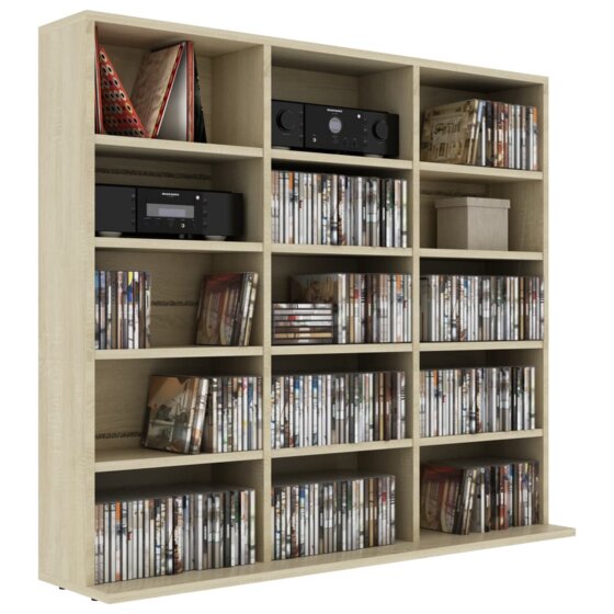 CD-Regal Sonoma-Eiche 102x23x89,5 cm Spanplatte - 3