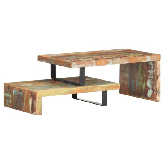2-tlg. Couchtisch-Set Recyceltes Massivholz - 1