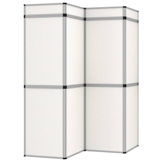 12-Panel Messewand Faltdisplay 242×200 cm Weiß - 3