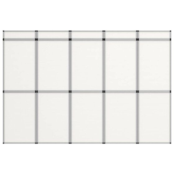 15-Panel Messewand Faltdisplay 302×200 cm Weiß - 1