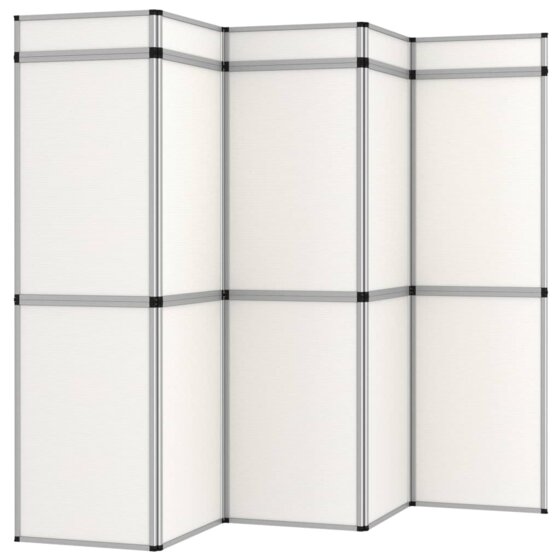 15-Panel Messewand Faltdisplay 302×200 cm Weiß - 3