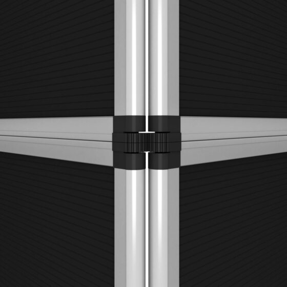 18-Panel Messewand Faltdisplay 362×200 cm Schwarz - 2