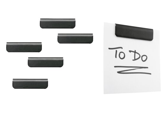 DURABLE Magnetclip DURAFIX selbstklebend 60mm schwarz 5er Beutel