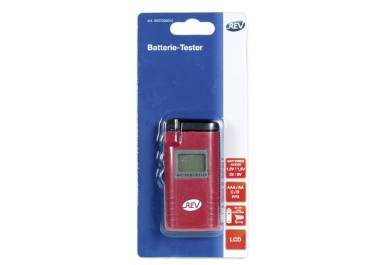 REV 0037329012 Batteriemessger&auml;t, Batterietester 1,2V 1,5V 3V 9V - AAA, AA, C, - 1