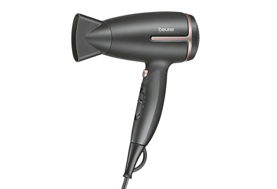 Beurer HC 25 Reisehaartrockner mit Ionenfunktion, klein, klappbar und leicht, 1600 Watt, - 1