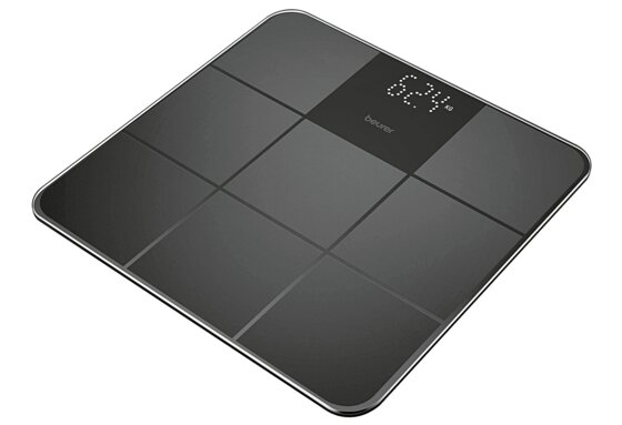 Beurer GS 235 Glaswaage, Digitale Personenwaage mit Magic-Display, Anti-Rutsch O