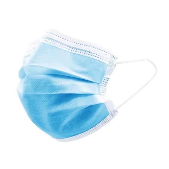 Kingfa OP-Maske OP Mundschutz mit elastischen Ohrschlaufen, blau, Typ IIR EN 146