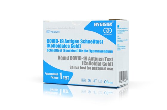 50 x Hygisun COVID-19 Antigen Selbsttest Spucktest für die Eigenanwendung CE1434 1er Pack - 1