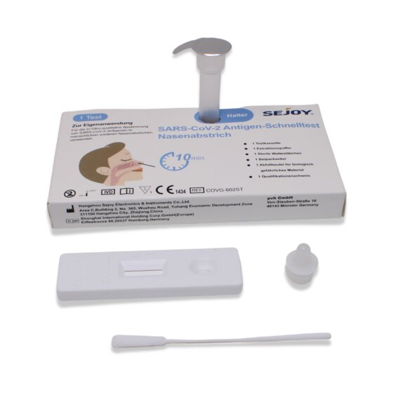 SEJOY Laien Antigentest Selbsttest SARS-CoV-2 - Kurzer Nasenabstrich CE1434 1er - 2