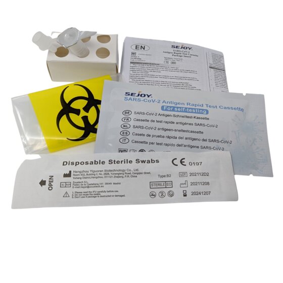 SEJOY Antigentest Selbsttest Corona - Kurzer Nasenabstrich CE1434 1er Softpack Multilingual - 3