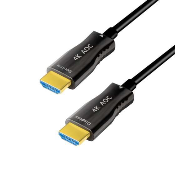 LogiLink HDMI-Kabel, A/M zu A/M, 4K/60 Hz, AOC, schwarz, 50 m