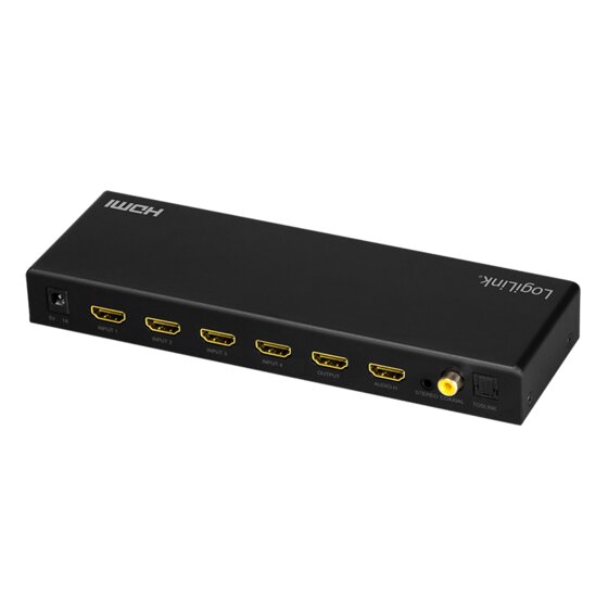 LogiLink HDMI-Switch, 4x1-Port, 4K/60 Hz, HDCP, HDR, ARC, Audio-Extract, RC - 2