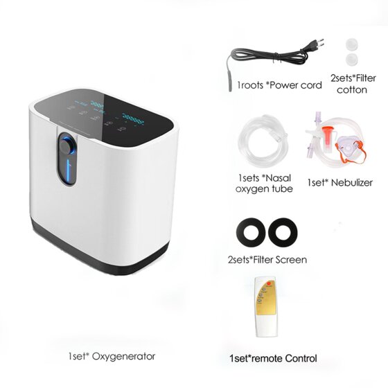 Mobiler Sauerstoffkonzentrator mit Nebulisation Funktion Haushalt tragbar 1-7L einstellbar - 2