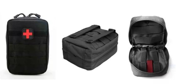 Polizei Military IFAK1 Trauma Kit Erste Hilfe inkl. handlicher Tasche Outdoor schwarz (8 teilig)