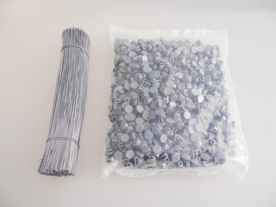 8mm Kunstoffplomben inkl. Draht (1000 Stück)