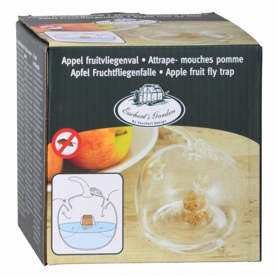 Fruchtfliegenfalle Apfel 9,5 x 9,4 cm Glas transparent - 3