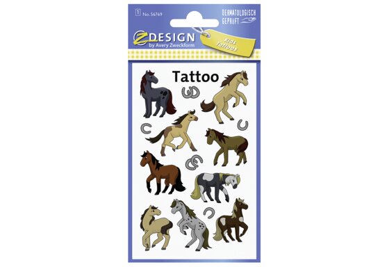 AVERY ZWECKFORM Tattoos 56769 Pferde 1 Bogen