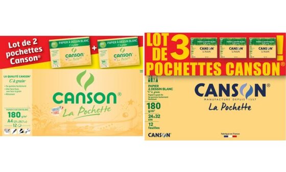 CANSON Zeichenpapier "C" à Grain, DIN A4, 2er Set (5299293)
