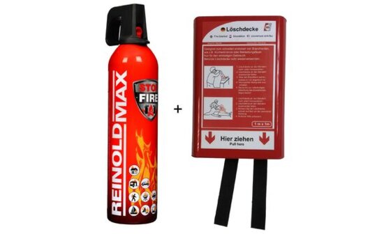 REINOLD MAX Feuerlösch-Spray "STOP FIRE" + Feuerlöschdecke (11570345)