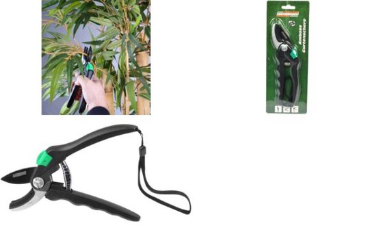 BRÜDER MANNESMANN Amboss-Gartenschere, schwarz/grün (11600425)