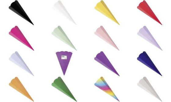 folia Schultüten-Zuschnitt, 6-eckig, 680 mm, grün (57907086)