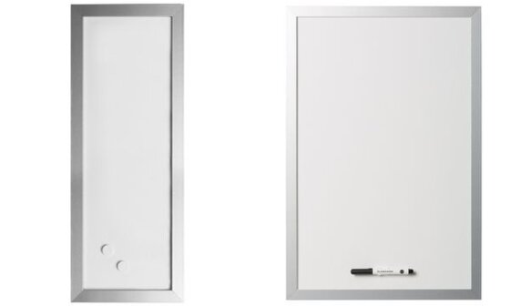 Bi-Office Design-Weißwandtafel, 600 x 200 mm, silber (70030235)