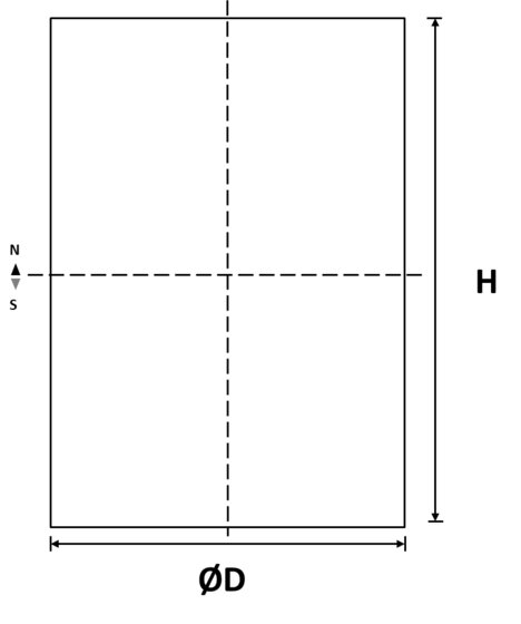 AlNiCo Stabmagnet Ø12x48mm bis 500°C - 2
