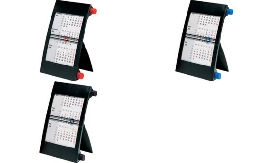 rido idé Tischkalender "3-Monatskalender" 2024/2025, schwarz (6250023)
