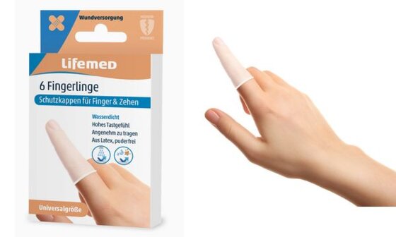 Lifemed Fingerlinge, Universalgröße, transparent (6499610)
