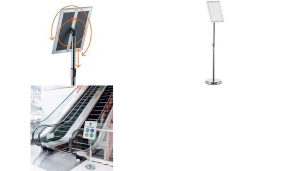 DURABLE Info-Bodenständer, Aluminium-Klapprahmen, DIN A4 (9479823)