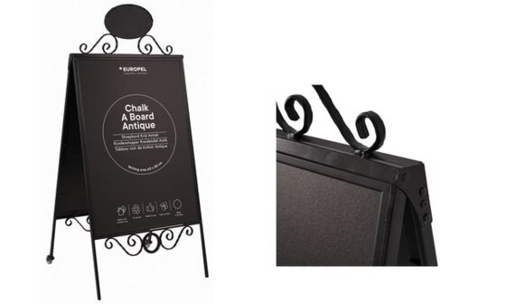 EUROPEL Kundenstopper ANTIK, 640 x 1.380 mm, schwarz (71700340)
