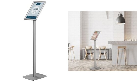 EUROPEL Infoständer mit Klapprahmen, DIN A4, silber (71700412)