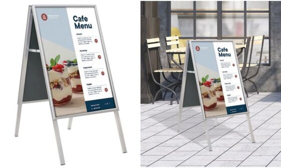 EUROPEL Plakatständer CLASSIC, A1, silber (71700559)