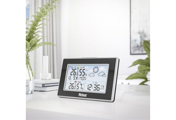 MEBUS Funk-Wetterstation 15x9,6x2,2cm - 3