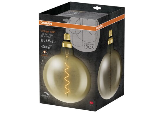 Osram Dimmbare LED-Lampen, Vintage-Edition, Gold, - 1