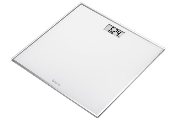 Beurer GS 120 Kompakt Glaswaage mit elegantem Spiegeleffekt in platzsparendem Ko