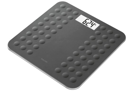 Beurer 756.08 GS 300 Black Glaswaage - Zeitloses Design mit antirutsch Oberfläch